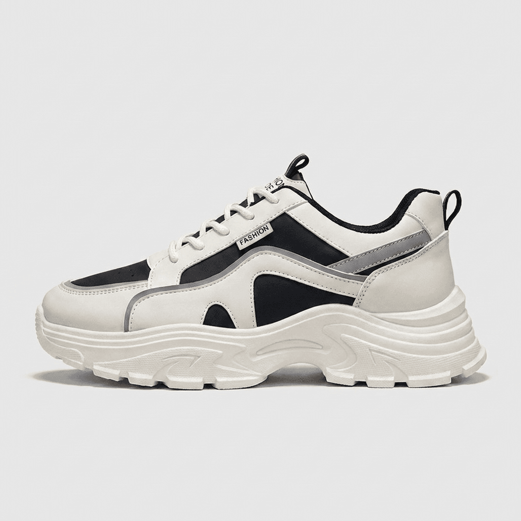 Crest 02 in Ivory / Black