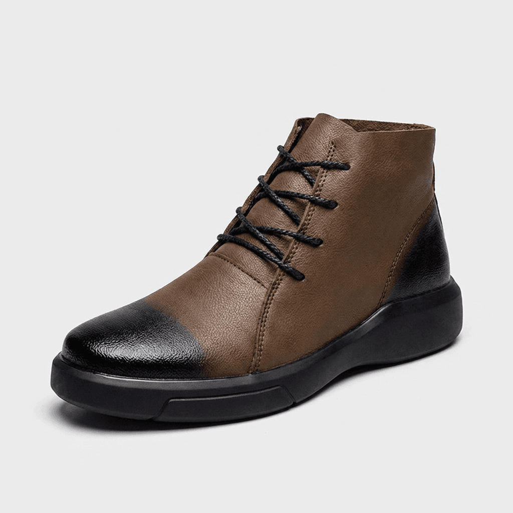 Highline Boot in Burnished Taupe, front view