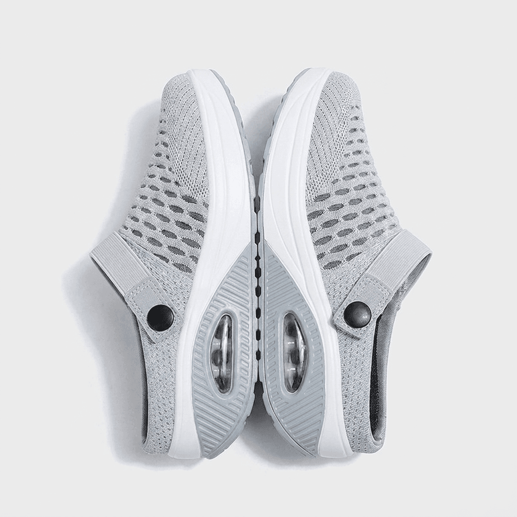 Slide Air in Fog Knit, top-down view